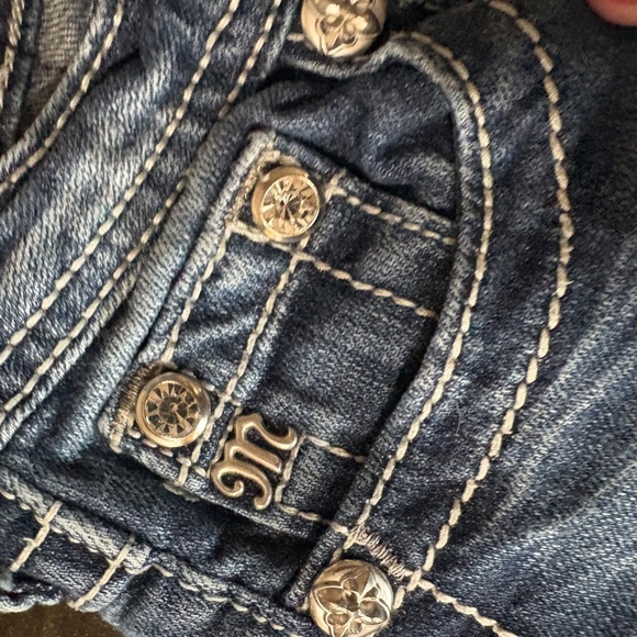 Girls Miss Me Jeans Shorts Rhinestone Angel Wings shorts SZ Kids 10 - Picture 4 of 14